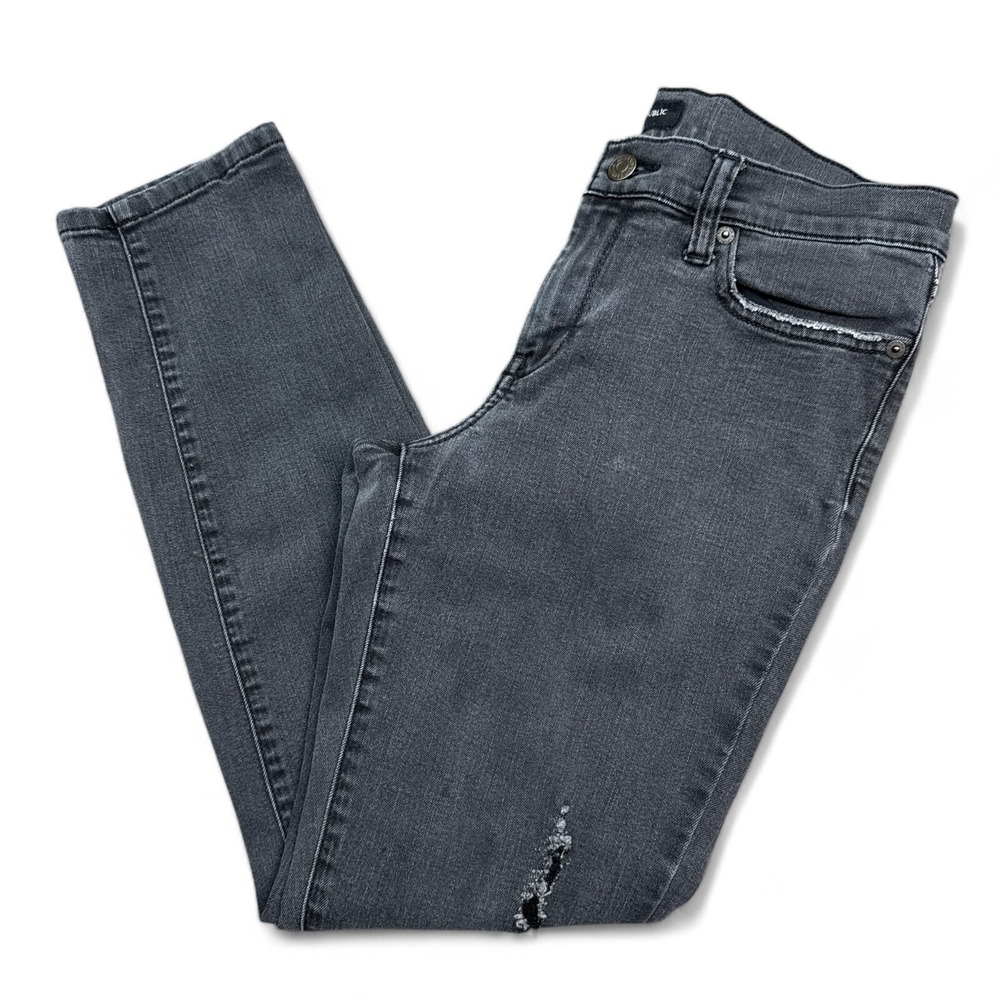 Banana Republic Skinny Fit Jeans Womens Size 28 /‎ 6 Gray Distressed Low Rise
